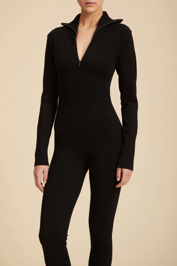 Live The Process Column Jumpsuit. Zip codes. It's easy to go under cover in our zip up Column Jumpsuit featuring long sleeves and high collar.