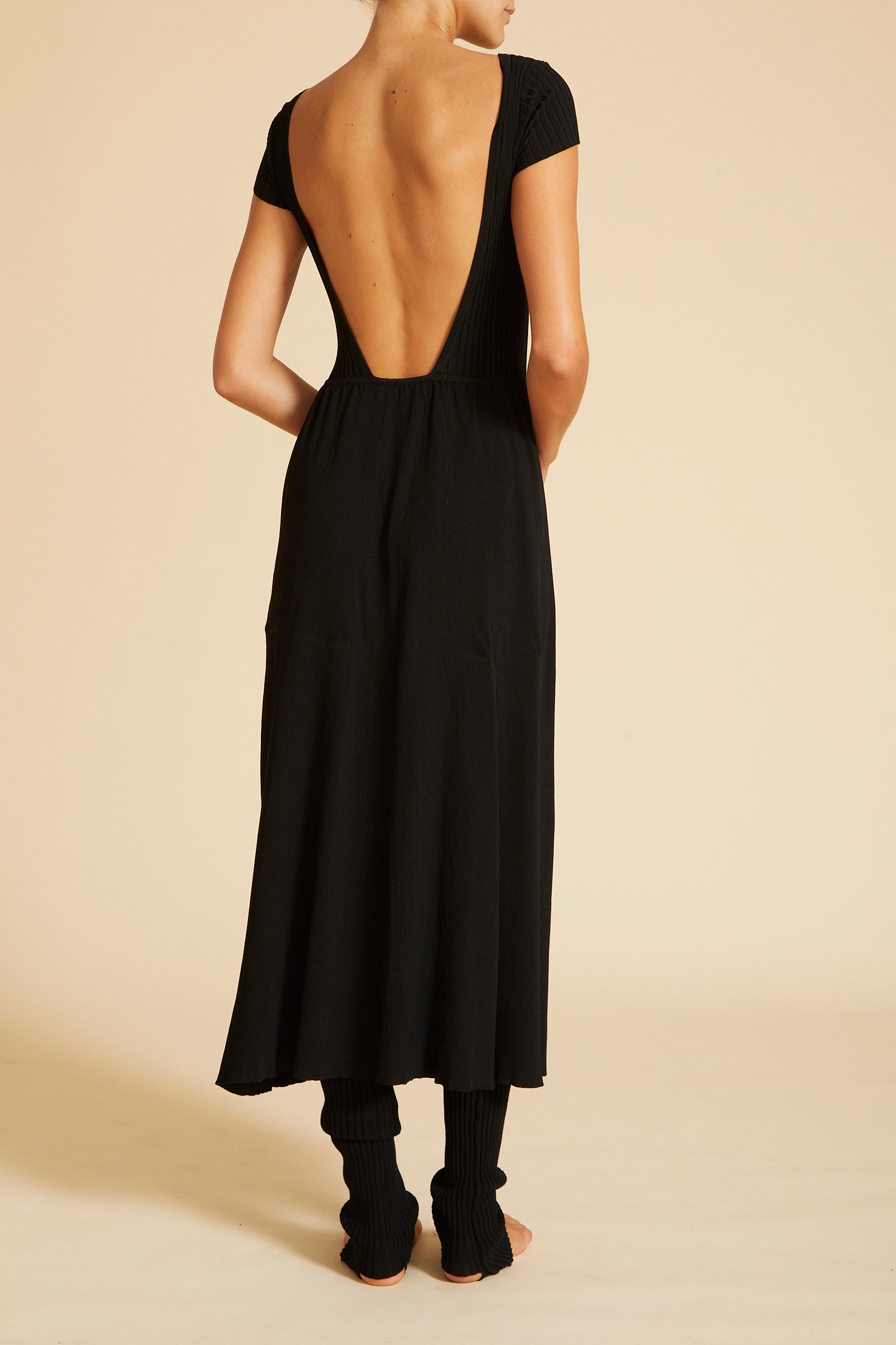 GAIA DRESS: knit maxi dress with low-Back design Live The Process GAIA DRESS: knit maxi dress with low-Back design Live The Process
