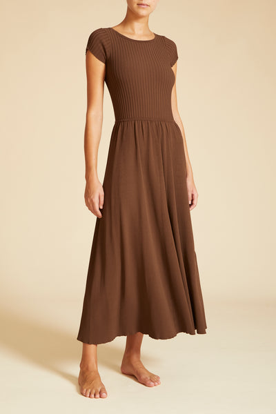 GAIA DRESS: knit maxi dress with low-Back design – Live The Process