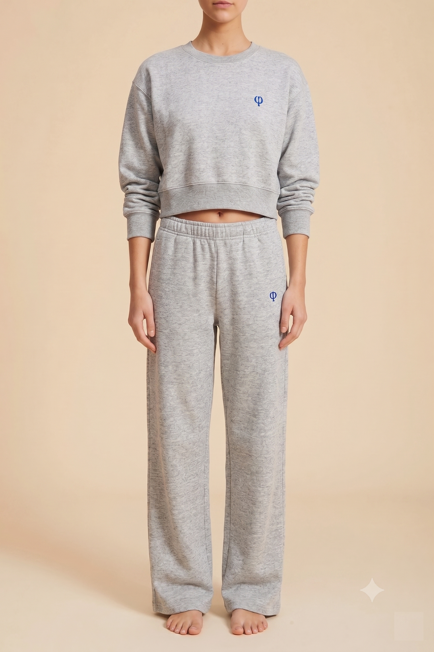 Raw Cotton Wide Leg Sweatpant