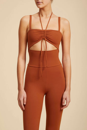 Live The Process Reverie Bodysuit. All choked up. We've amped up an everyday bodysuit to include cutout and cinching detailing. Top it off with a neck strap and you get our Reverie Bodysuit.